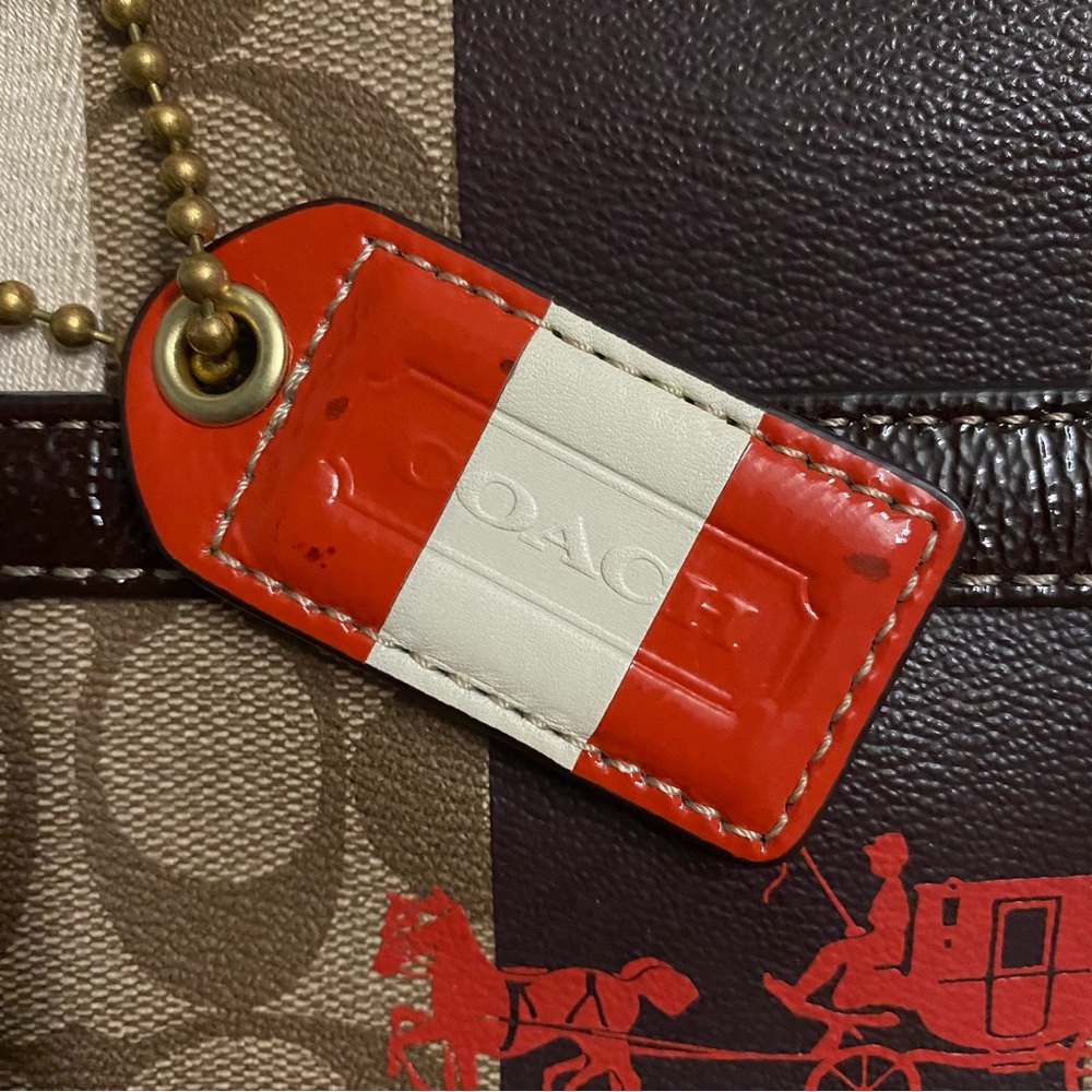 Coach Chelsea Heritage Signature Stripe Tote Bag - Picture 9 of 11